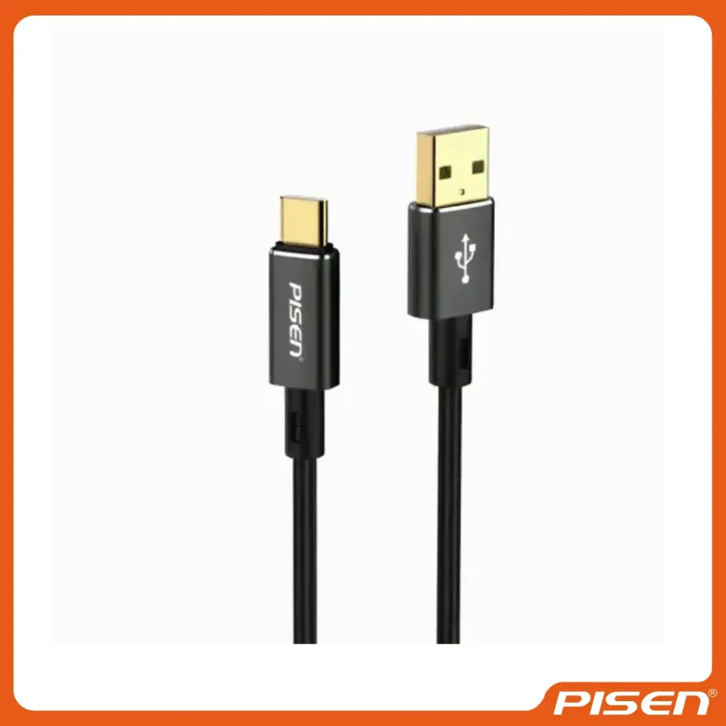 Cable USB-A a USB-C Platinum (negro) • PISEN