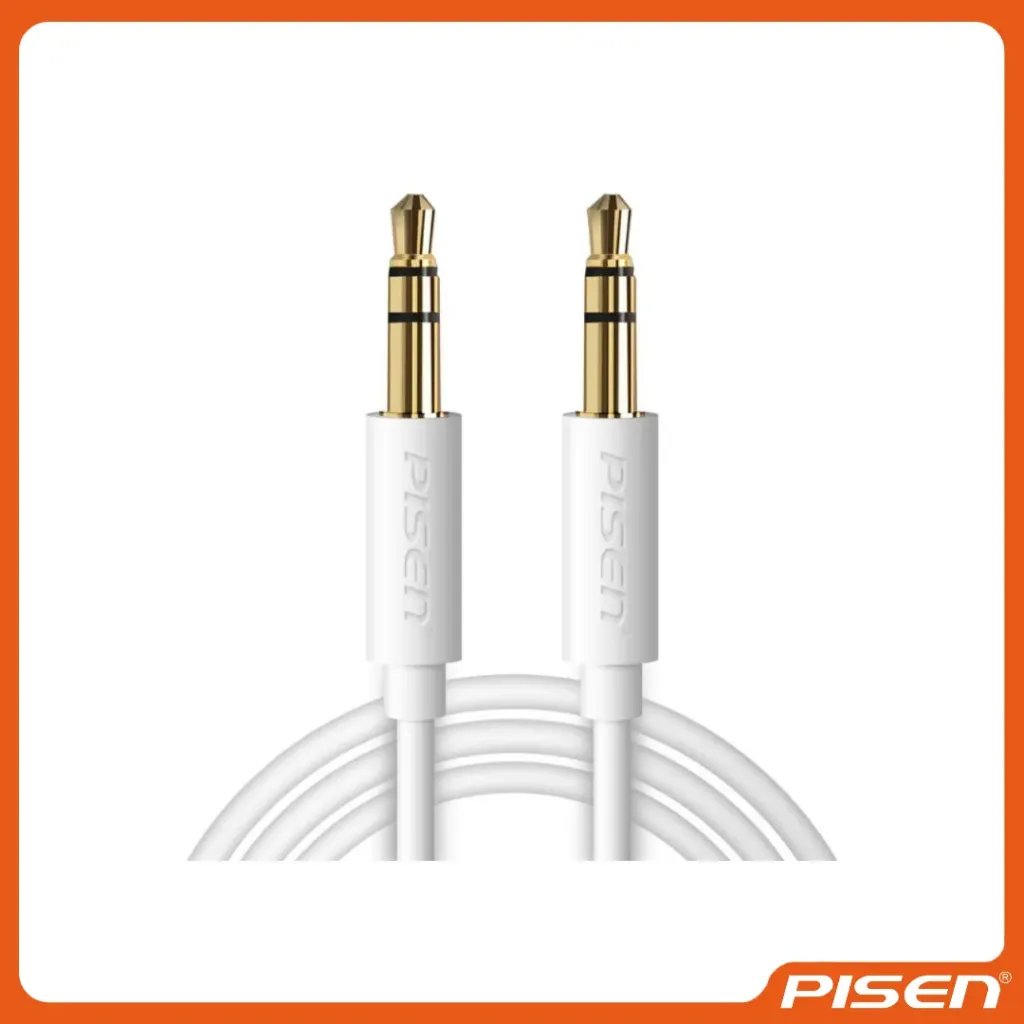 [F-PS-YP051500B] Cable de Audio Estéreo 3.5mm (YP05-1500/Blanco)-EN • PISEN