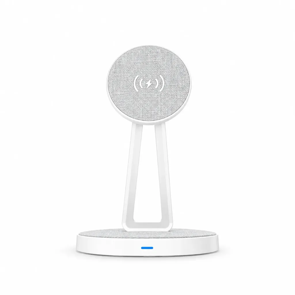 SOPORTE DE CARGA INLÁMBRICA 2 EN 1 (BLANCO) - PISEN