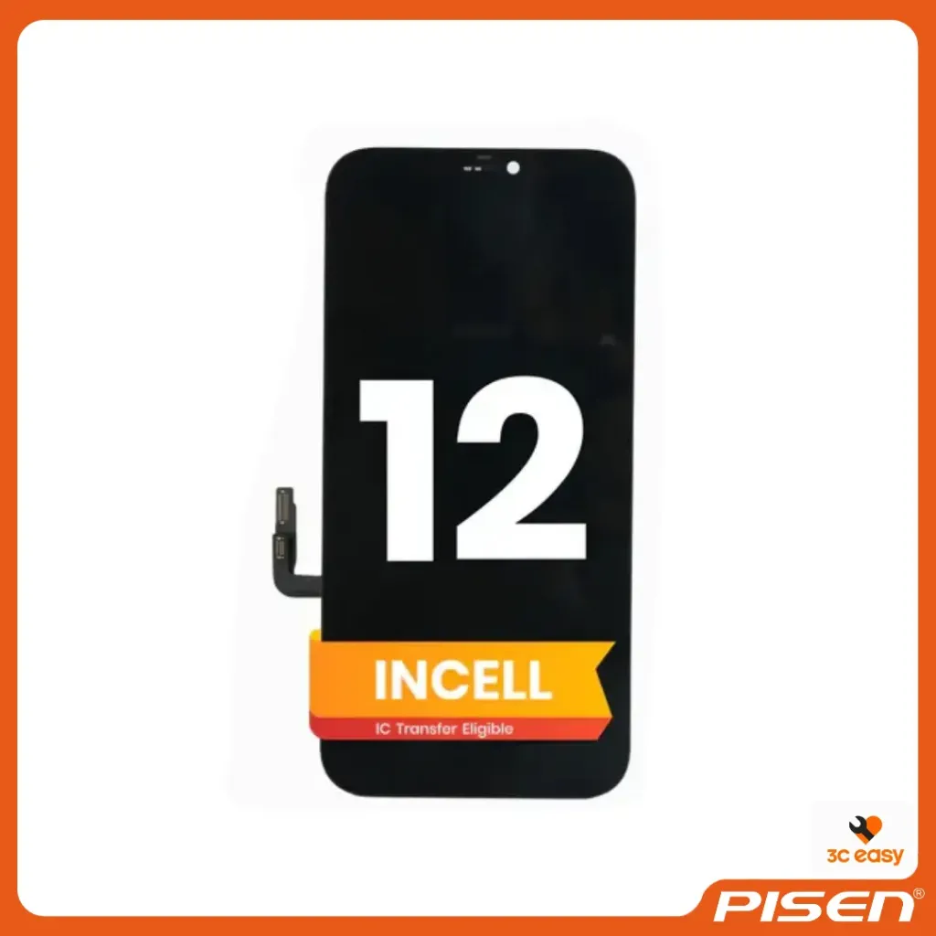 [F-PS-3CEASY-I12/I12P] 3C EASY-Pantalla de Repuesto Nueva para Móvil I12/I12 Pro (Incell/Negro) para Iphone • PISEN