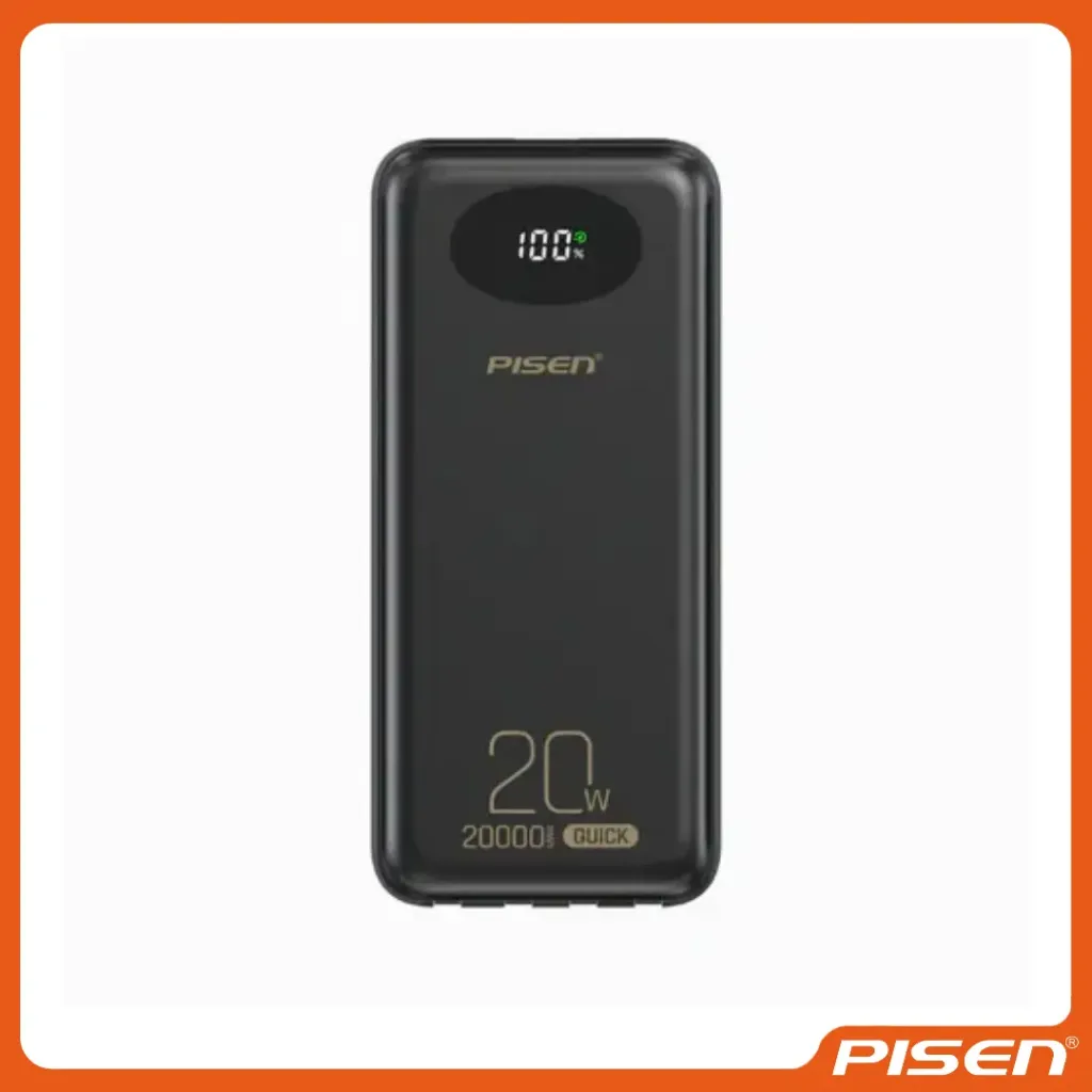 [F-PS-TSD344N] PowerLink Power Bank 4 en 1 Carga Rápida 20000mAh • PISEN (Black)