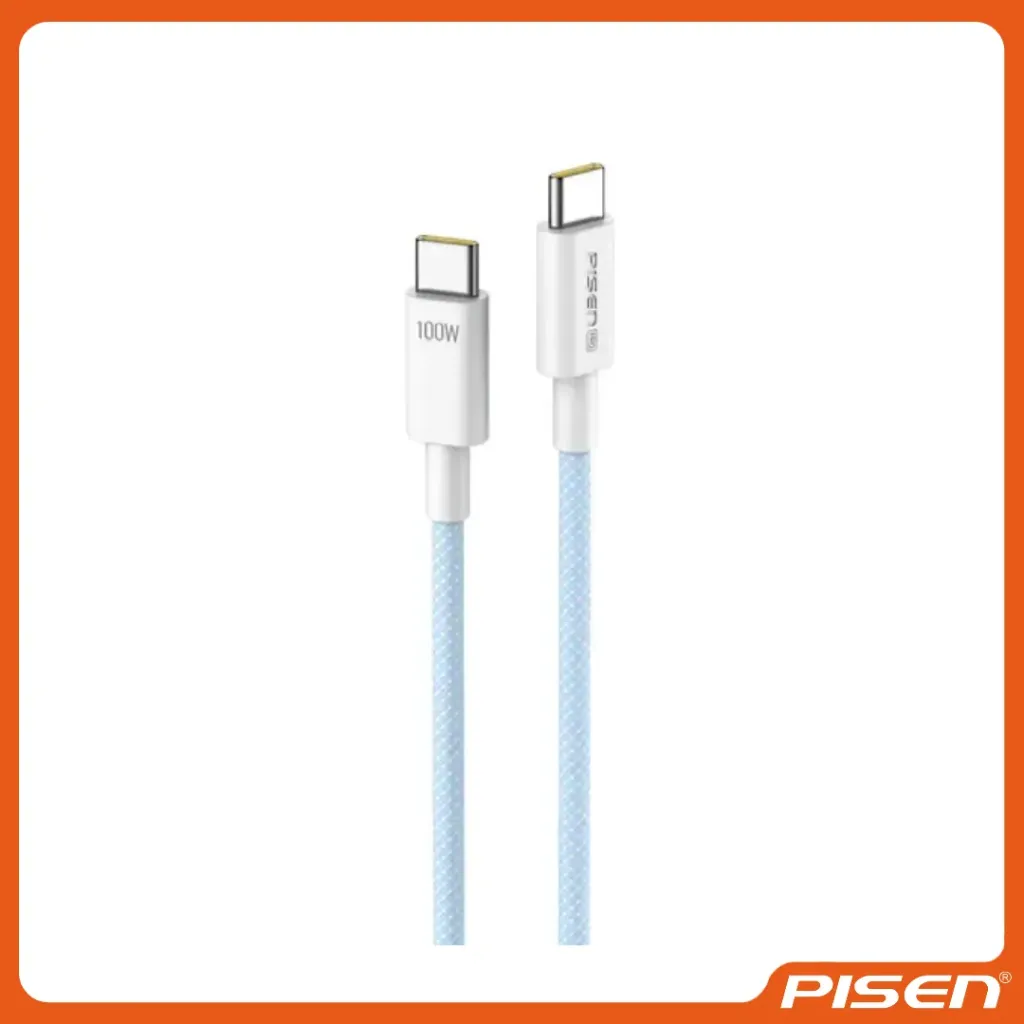 [F-PS-CC122000A] Vivid Series Cable de Datos y Carga USB-C a USB-C 100W 2M • PISEN (Blue)