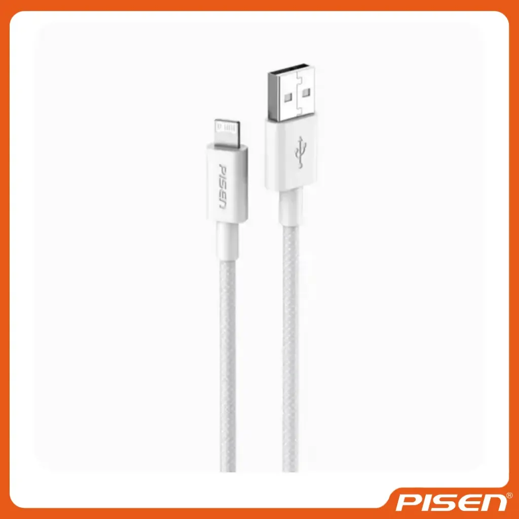 [F-PS-AL342000A] Vivid Series Cable de Datos y Carga Trenzado Lightning 2M • PISEN (Blue)