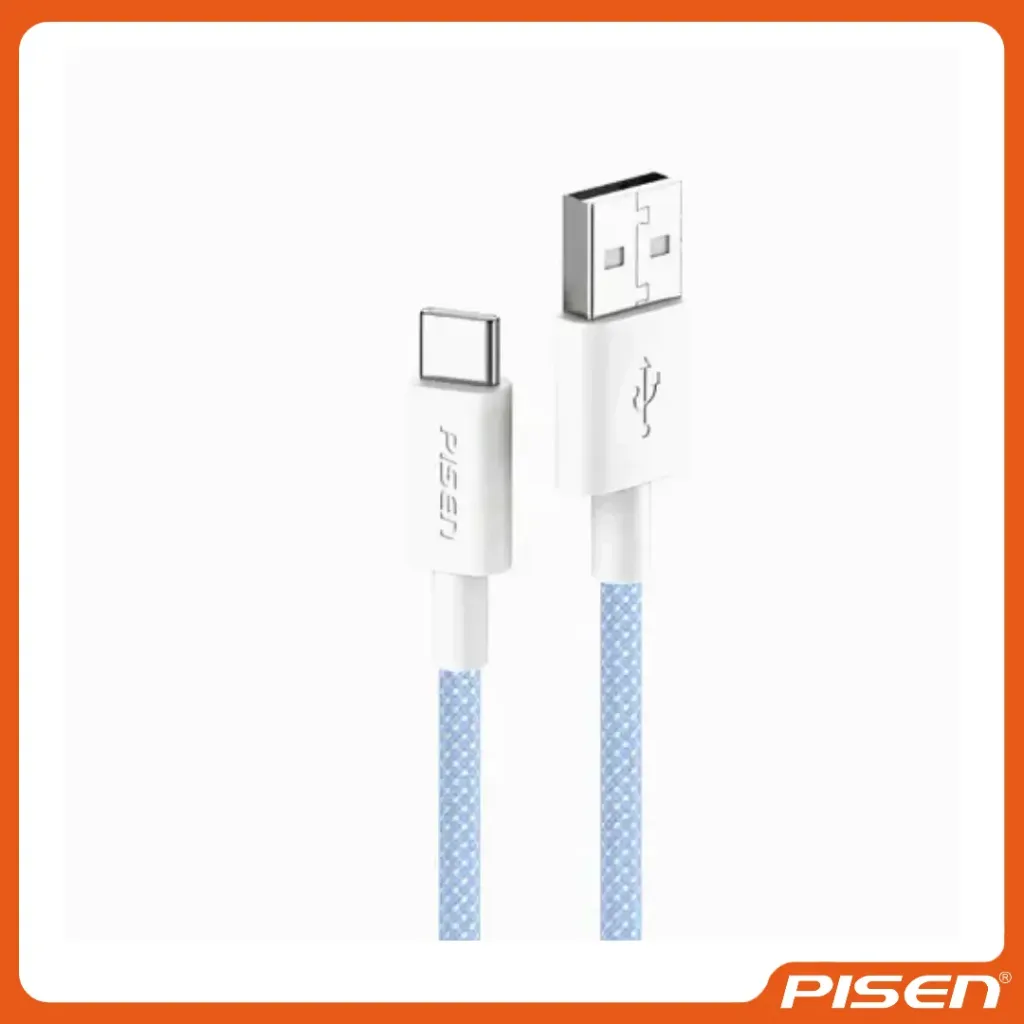 [F-PS-AC031000A] Vivid Series Cable de Datos y Carga Trenzado USB-C 1M • PISEN (azul)