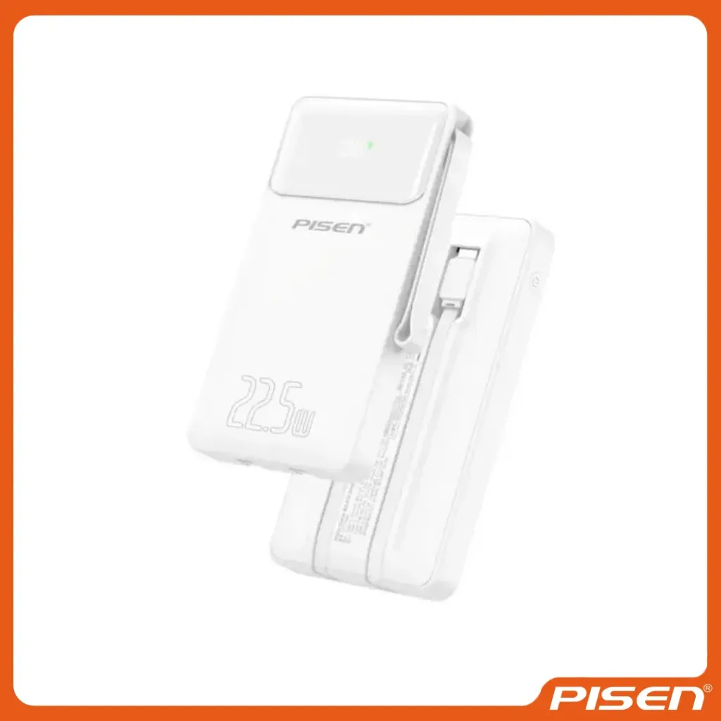POWERVIEW POWER BANK 2 EN 1 CARGA RÁPIDA 10000mAh (BLANCO) - PISEN