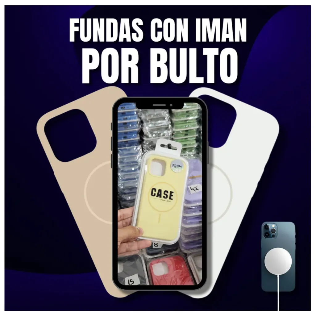 [LIQUIMAGSAFEX308] FUNDAS CON IMAN IPHONE BULTO X 308