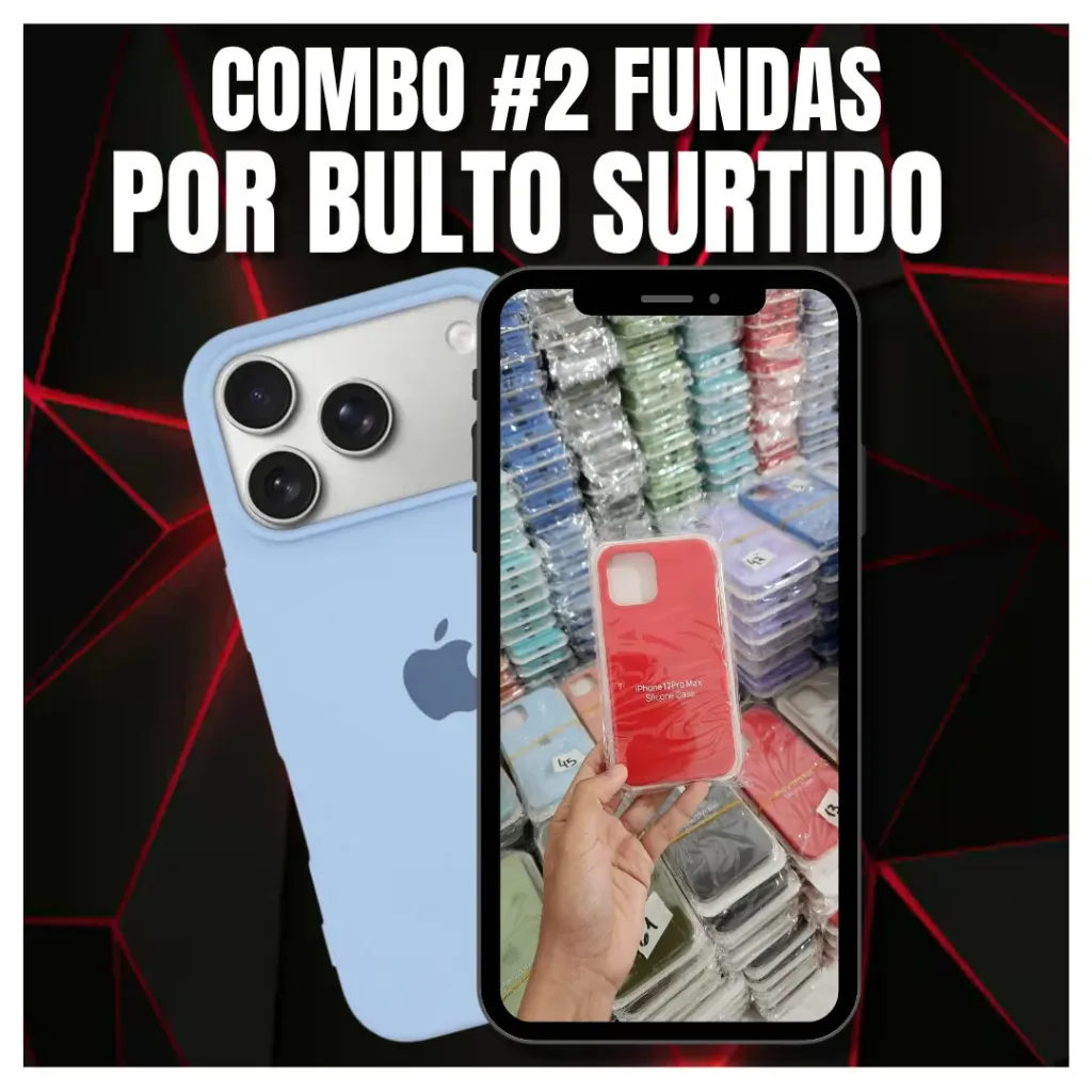 [LIQUIFUNDAX500SUR#2] #2 •Combo X500 Fundas Silicone Case Comunes – Modelos Surtidos
