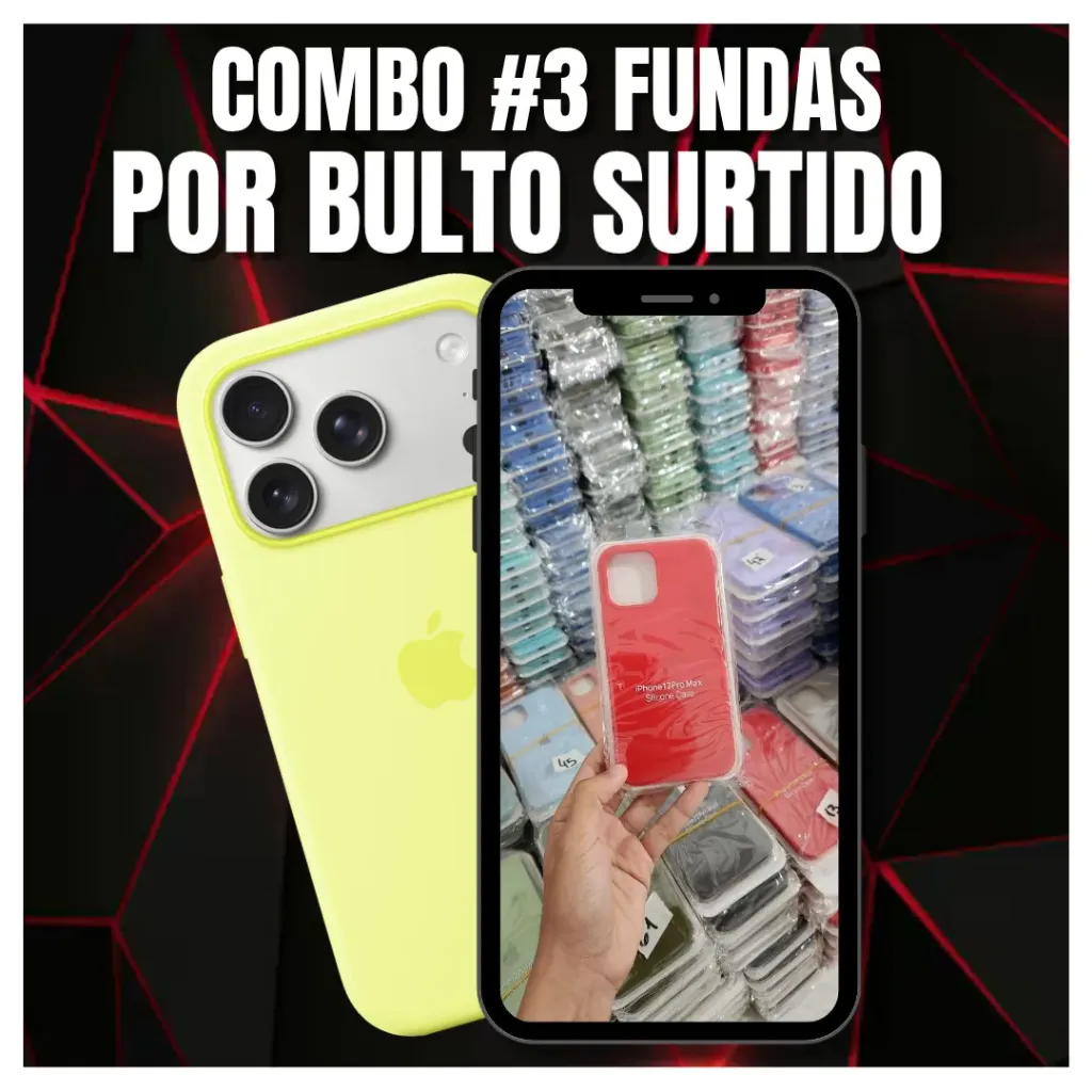 #3 •Combo X500 Fundas Silicone Case Comunes – Modelos Surtidos