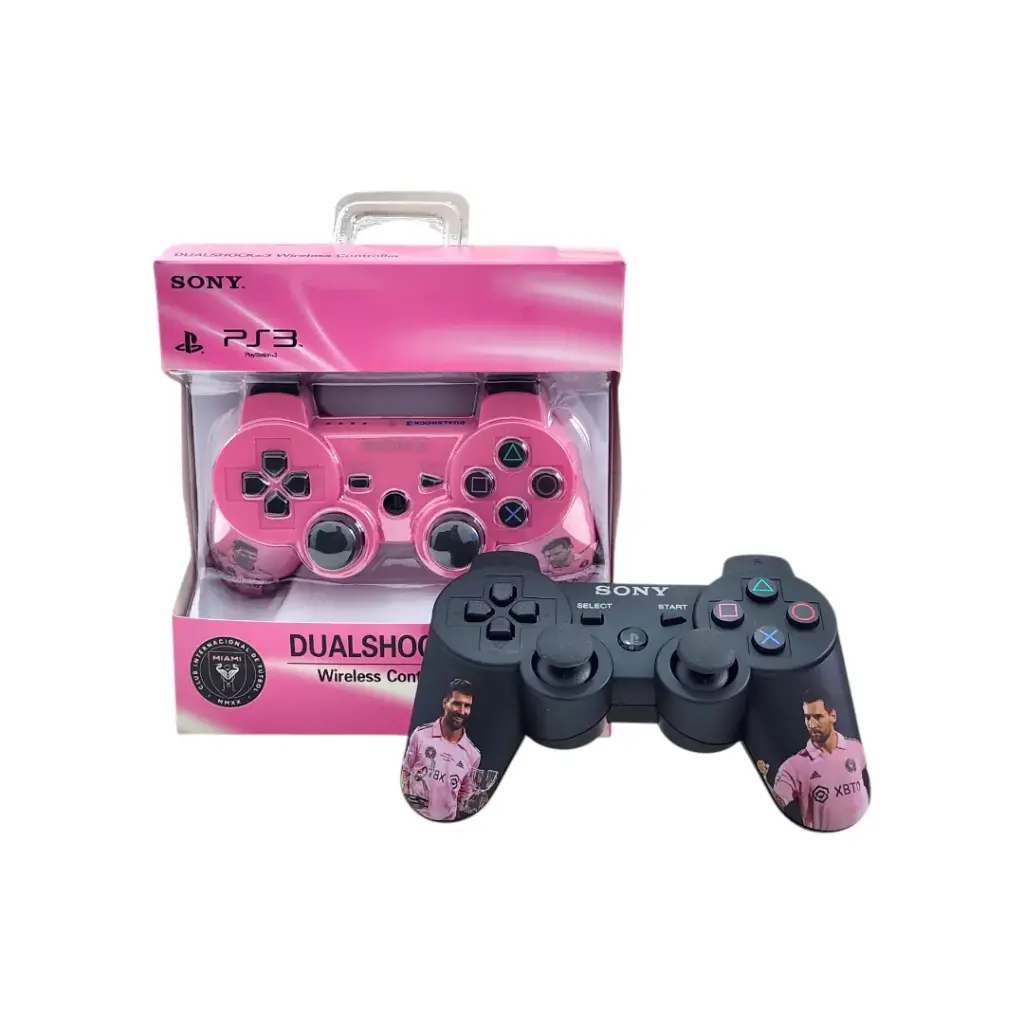 JOYSTICK PS3 SONY MESSI AZUL ROSA •BULTO X26