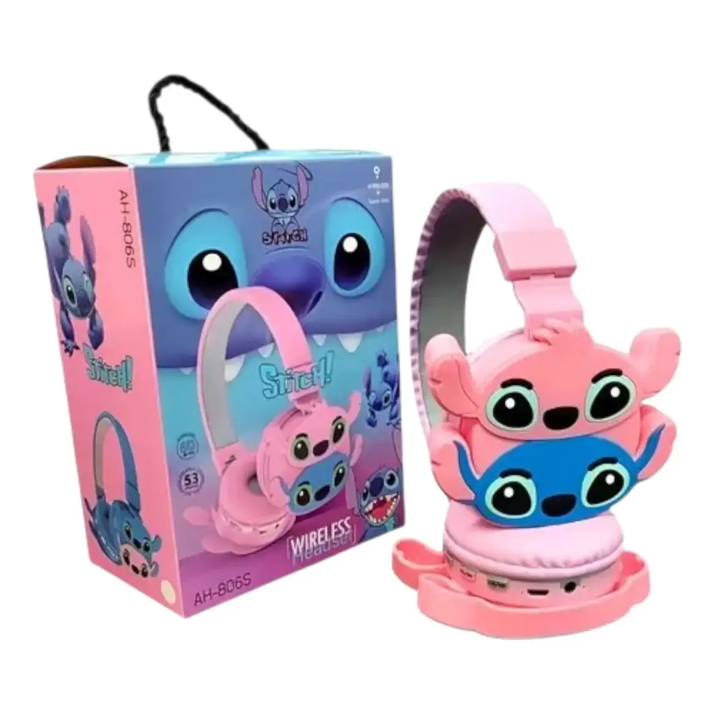 [LIN80641X50] Auriculares bluetooth vincha personajes 806 surtido •MEDIO BULTO X50