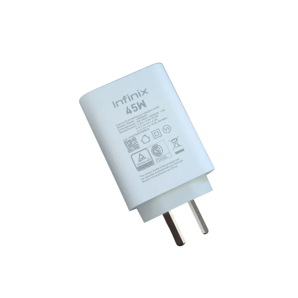 [INFI45WX50] Cabezales infinix 45w pata oblicua •BULTO X50