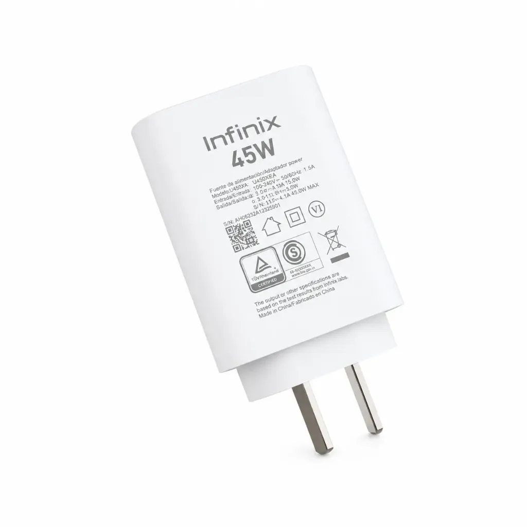 [INFI45WX50] Cabezales infinix 45w pata oblicua •BULTO X50