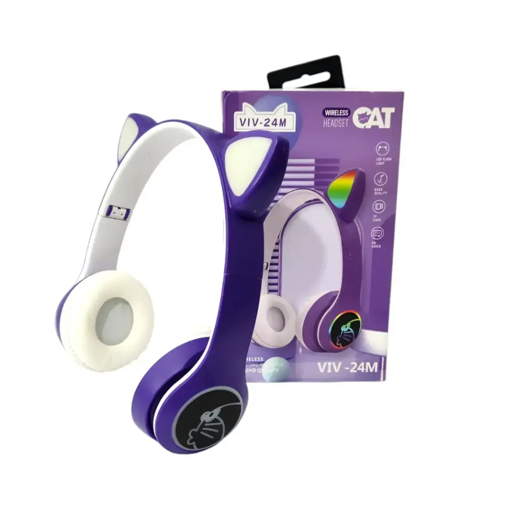 Auriculares cat gatito con bluetooth Viv24M •PACK X37