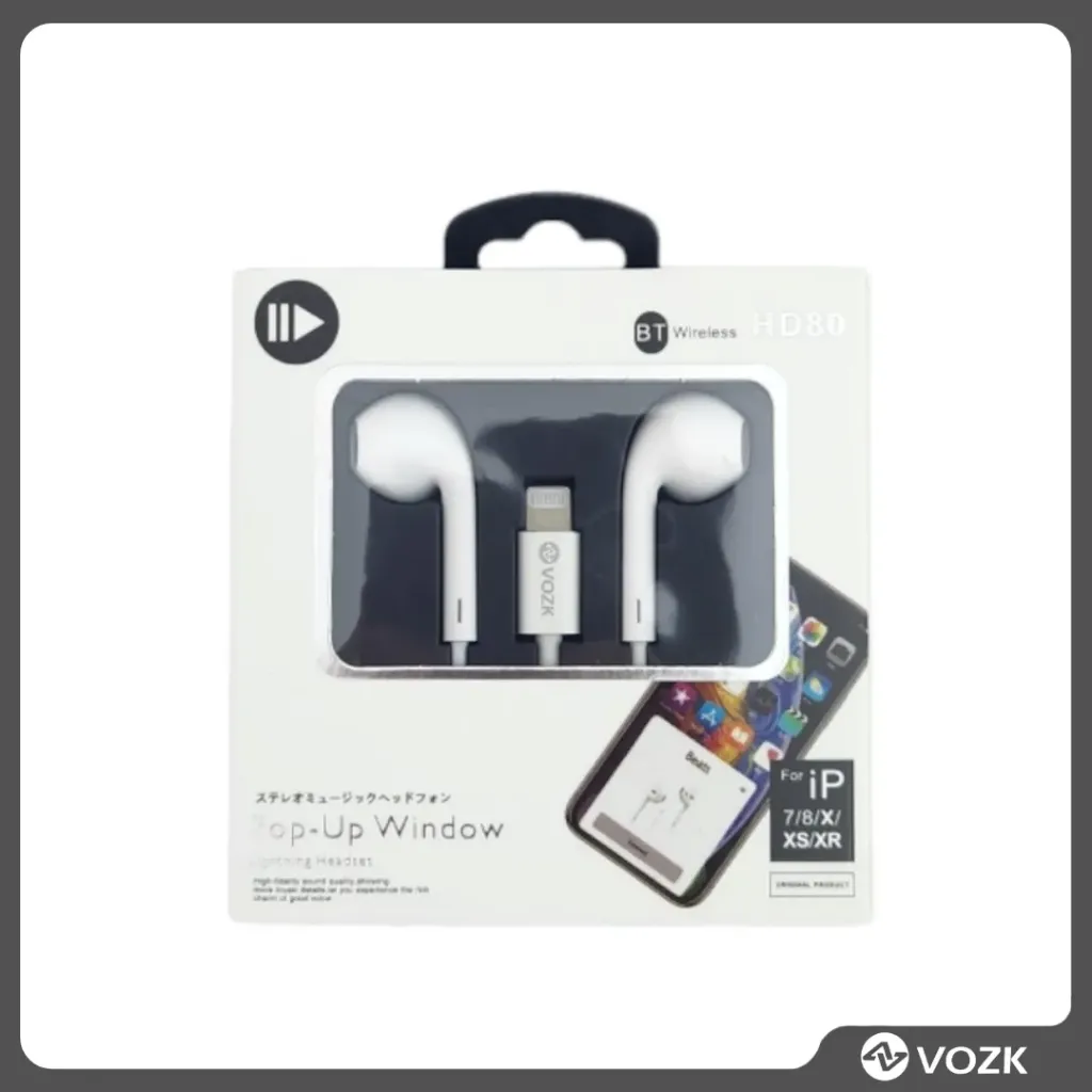 Auriculares vozk lightning hd80 •PACK X70