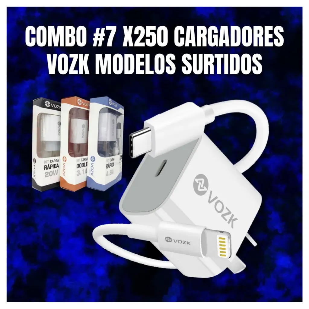 #7 •COMBO X250 Cargadores VOZK Modelos Surtidos