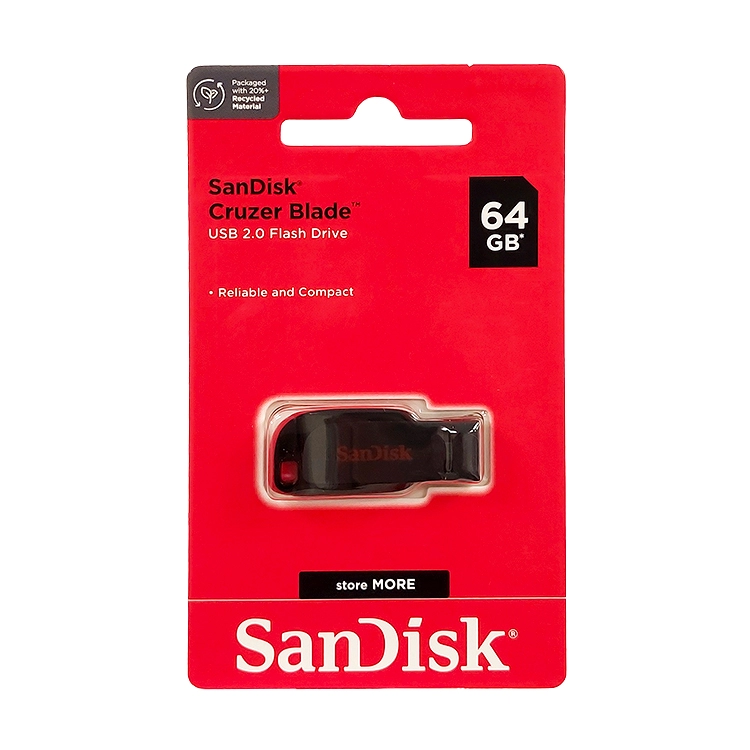 PENDRIVE SANDISK 64 GB •PACK X10