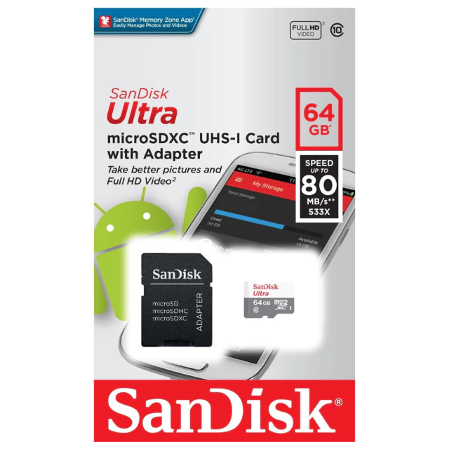 MEMORIA SANDISK 64 GB •PACK X20