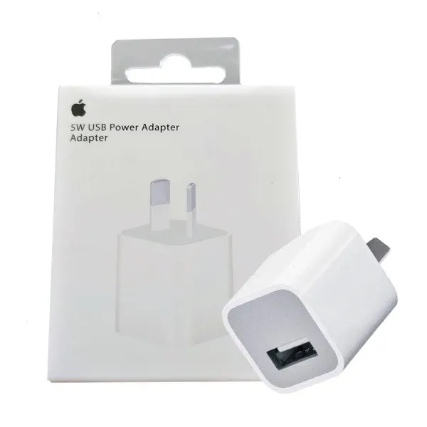 CABEZAL USB 5W PATA RECTA PARA IPHONE (DR) •PACK X5