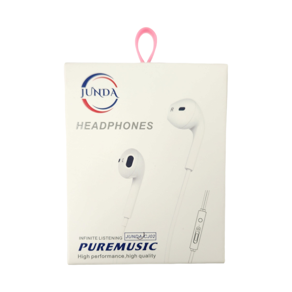 [DO102X12] Auriculares con manos libres punta dorada  junda •PACK X12