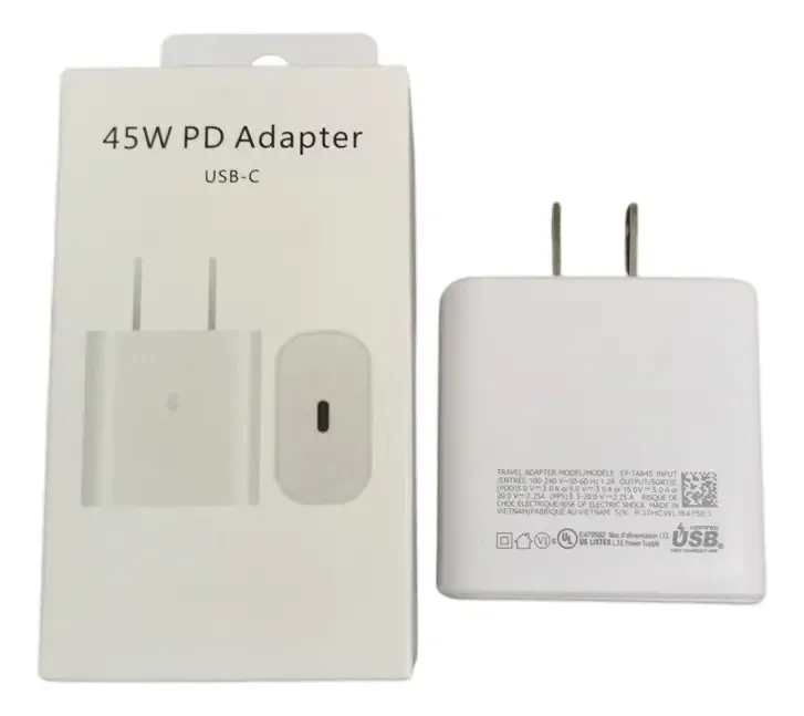 [SO029NCBX31] CARGADORES SAMSUNG 45W CABEZAL PATA RECTA NEGRO(CAJA BLANCA) - PACK X31
