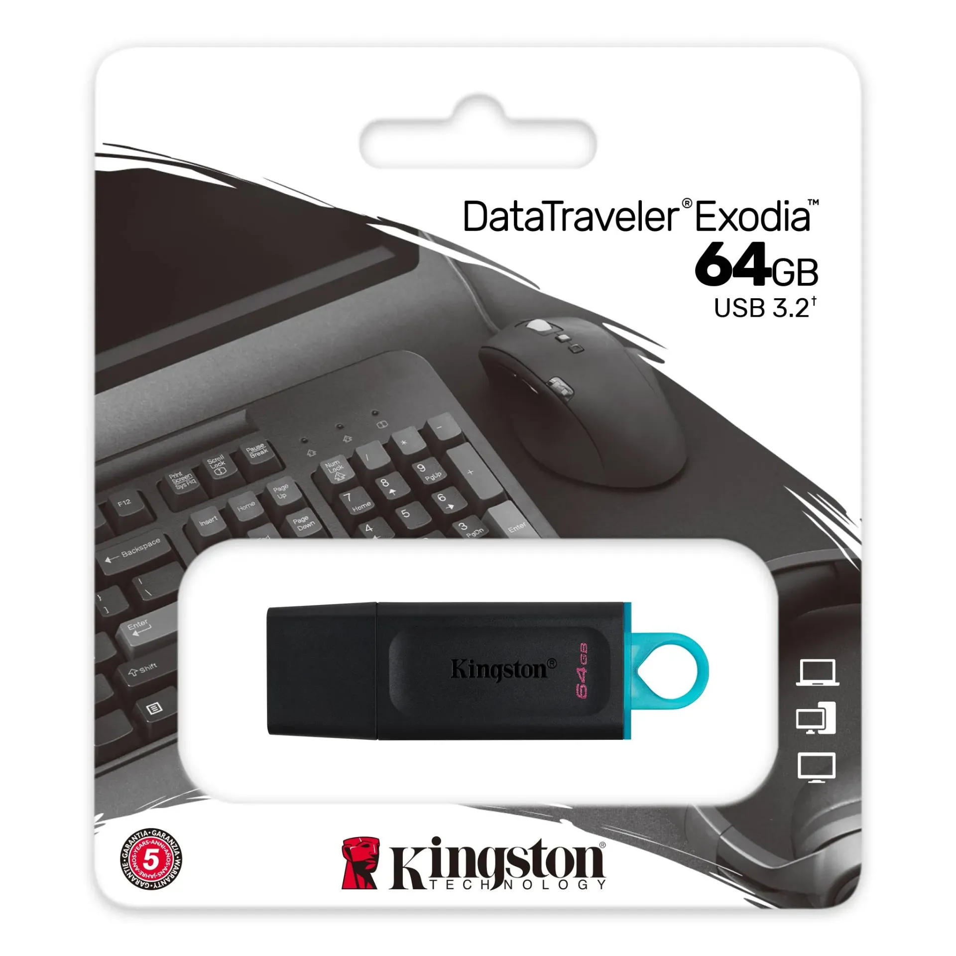 [QP64X25] Kingston pendrive 64GB •CAJA X25