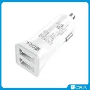 CARGADOR PARA AUTO 12W USB PC+ABS COMPACTO -  1HORA