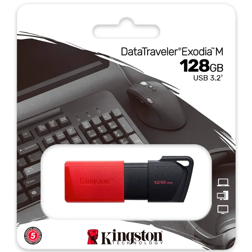 [QKU128] PENDRIVE KINGSTON 128GB - CAJA X 25