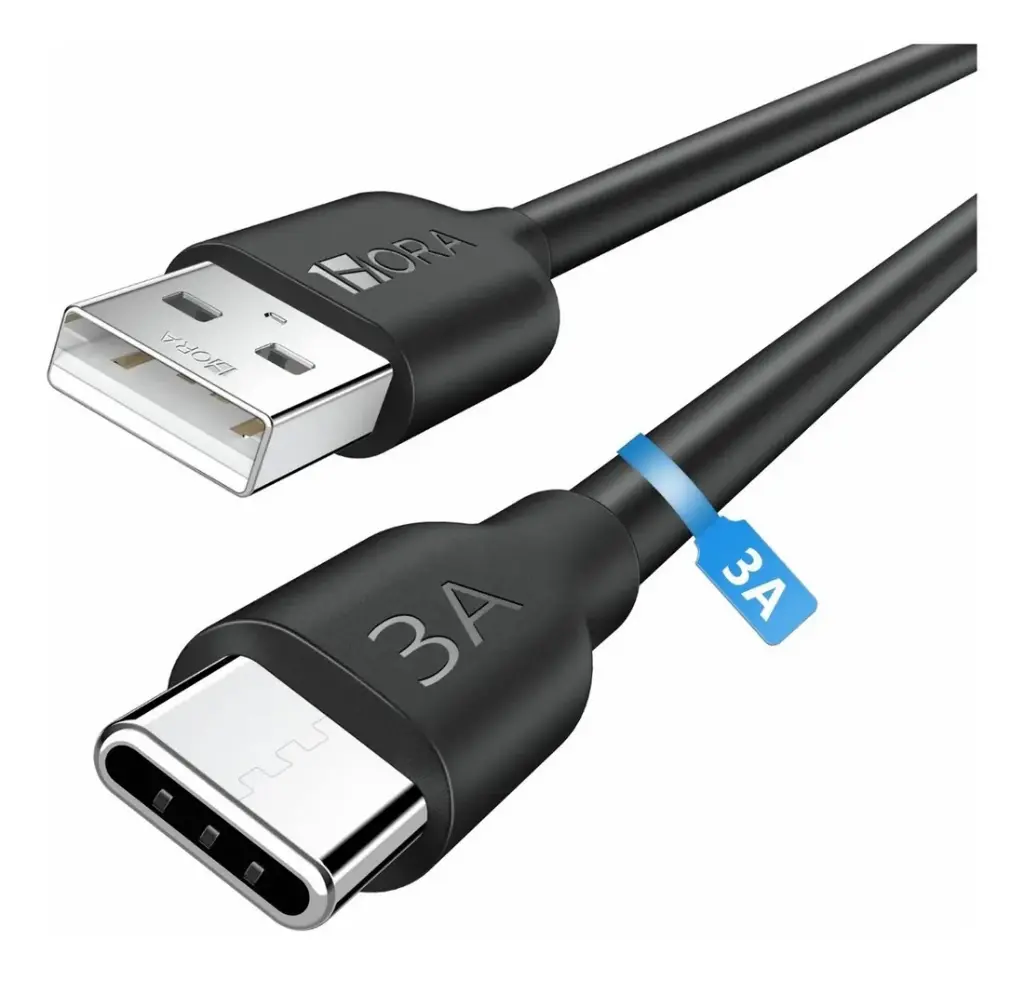 CABLE TIPO C 3A DE 1 METRO (NEGRO)-1HORA - PACK X 50