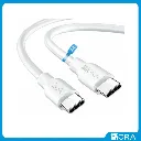 CABLE TIPO C A TIPO C 3A DE 1 METRO (BLANCO) - 1HORA - PACK X 50