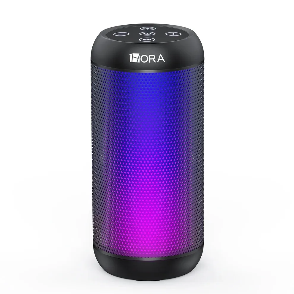 PARLANTE BLUETOOTH CON LUCES LED (NEGRO)- 1HORA - PACK X 30