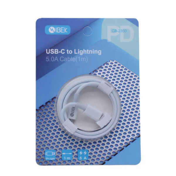 CABLE IPHONE LIGHTNING A TYPE C 5.0A 1M IBEK CB-2350