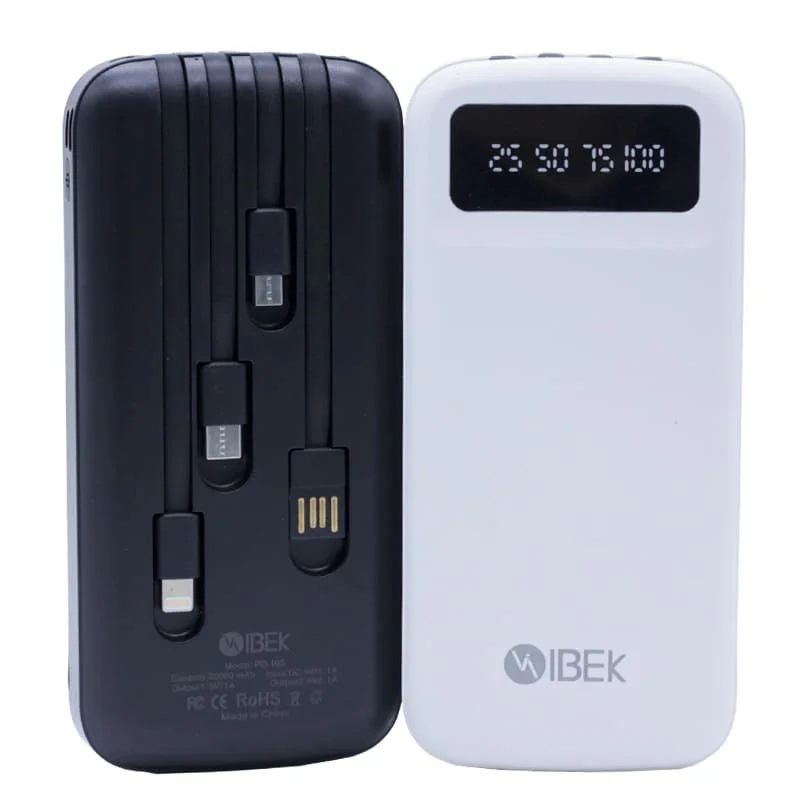 Cargador Portatil  20000Mah 4 En 1 Ibek