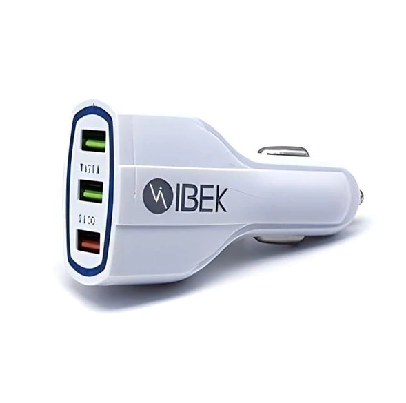 Cargador De Auto Con 3 Puertos Usb 5.8A Ibek