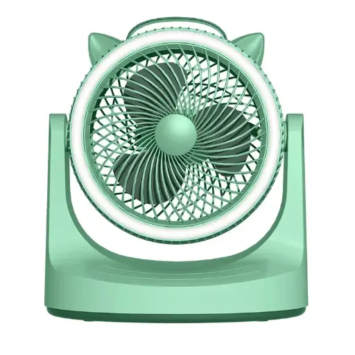 [T-IKF7] VENTILADOR DE MESA PEQUEÑO PLEGABLE CON LUZ LED BLANCA RECARGABLE F7