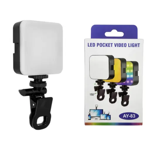 [F-IKEX01913] LUZ LED PARA CELULAR TABLET FLASH EFECTOS PORTATIL CLIP AY-83