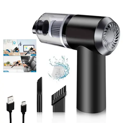 [T-IKXCQ2] MINI ASPIRADORA DE MANO PORTÁTIL RECARGABLE 2 EN 1