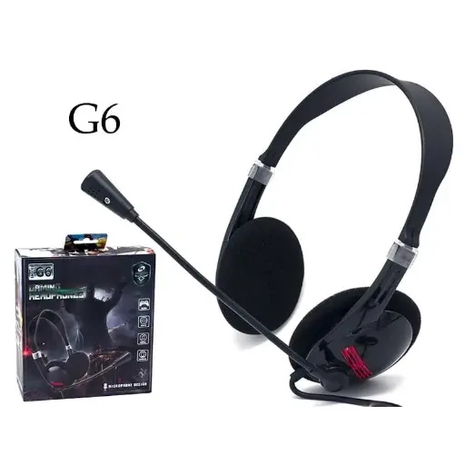 [T-IKG6] Auricular Gamer Con Micrófono G6 Para Pc Ps4 Smartphone