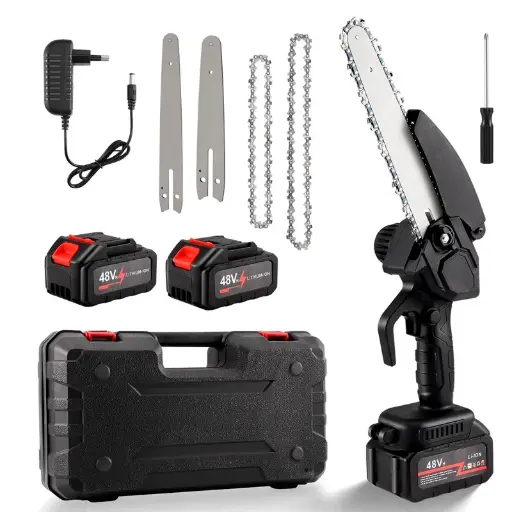 [T-IKGJ-04] MINI MOTOSIERRA INALÁMBRICA 8″ PULGADAS 48V A PILAS