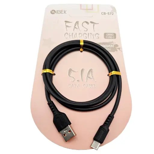 [T-IKCB-572] CABLE ENGOMADO USB TYPE C 1M CB-572 IBEK 5.1A