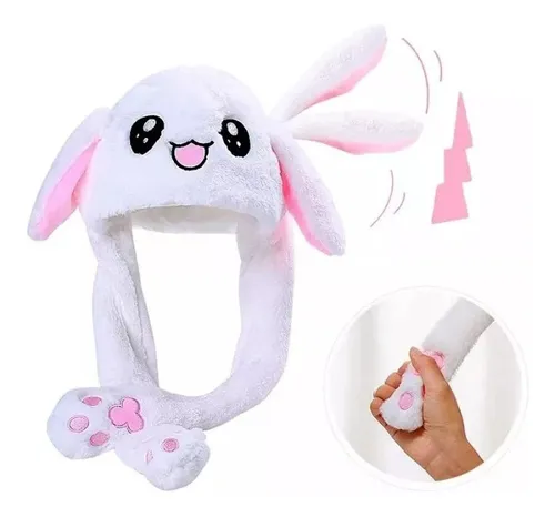 [T-IKKK-18] Sombrero Peluche Conejo Levanta Orejas Kawaii KK-18 (Colores surtidos)