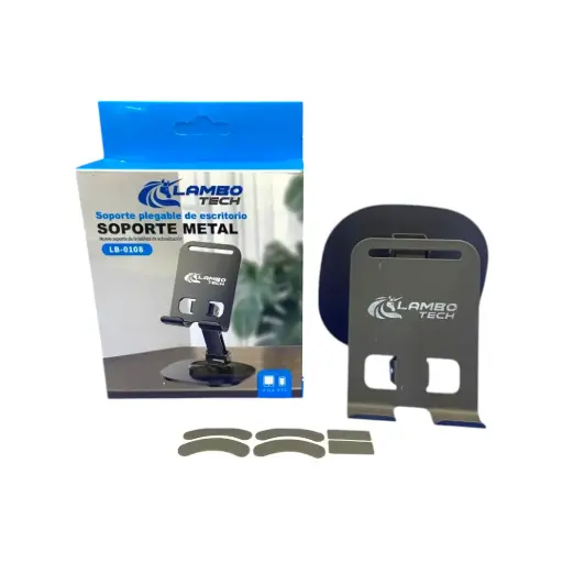 [F-PA76771] SOPORTE CELULAR LB-0108 METAL 360 GIRATORIA LAMBO TECH