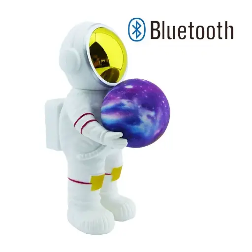 [T-IKYM-008] PARLANTE RECARGABLE ASTRONAUTA CON ESFERA DE COLORES YM-008